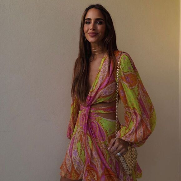 Zara Cut Out Printed Dress New - Picture 9 of 13